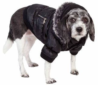 Metallic Fashion Pet Parka Coat (size: medium)